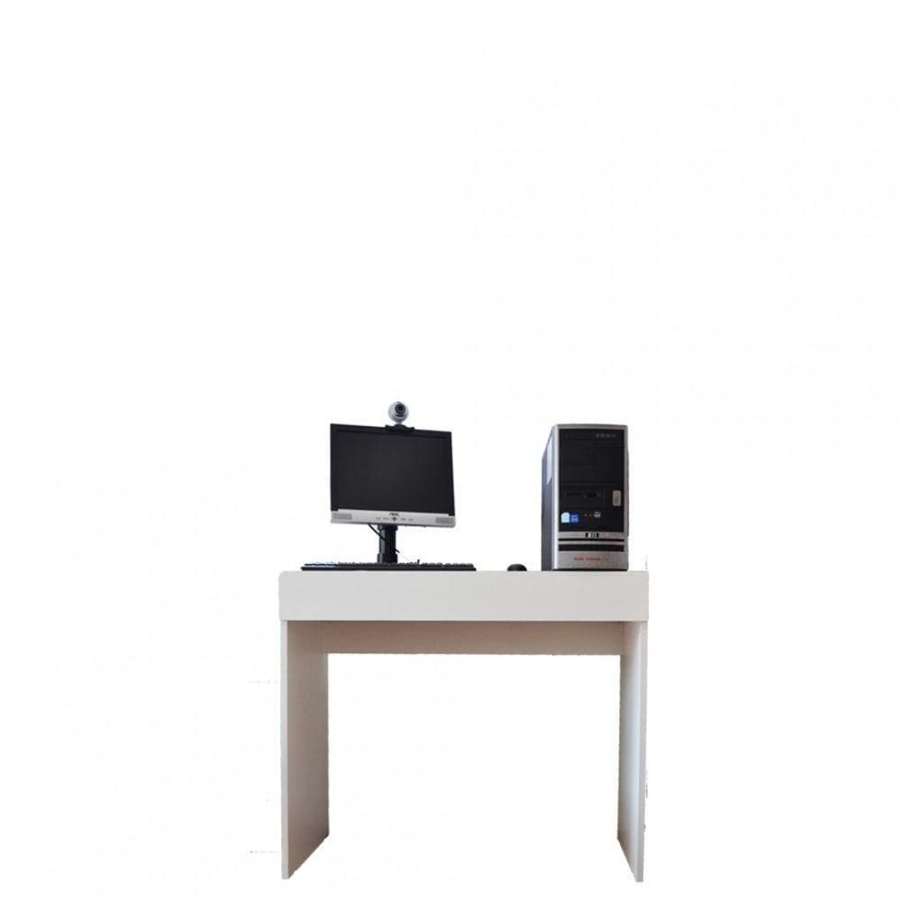 Mesa Office Com Gaveta Branca Mdf