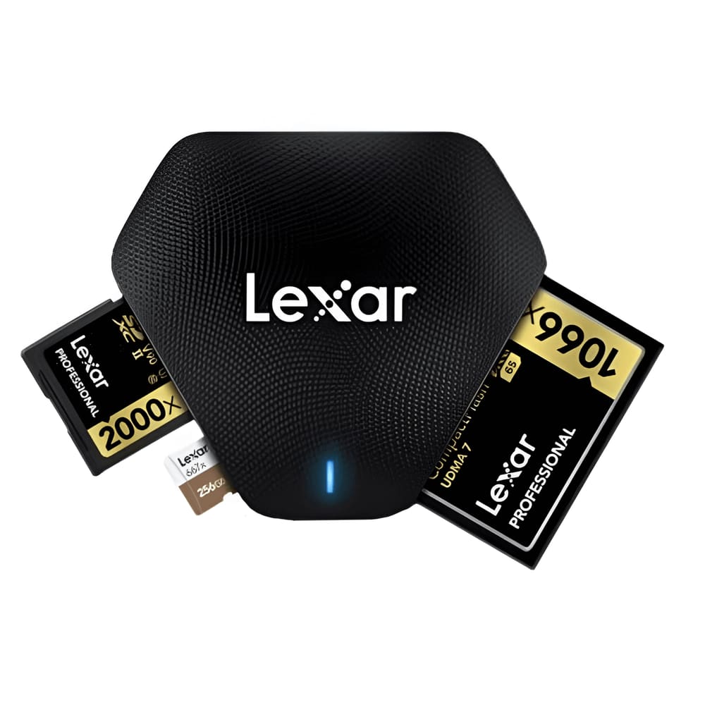 Leitor Lexar Professional Multi-Card 3 em 1 SDXC, MicroSDXC e CompactFlash (USB 3.0)