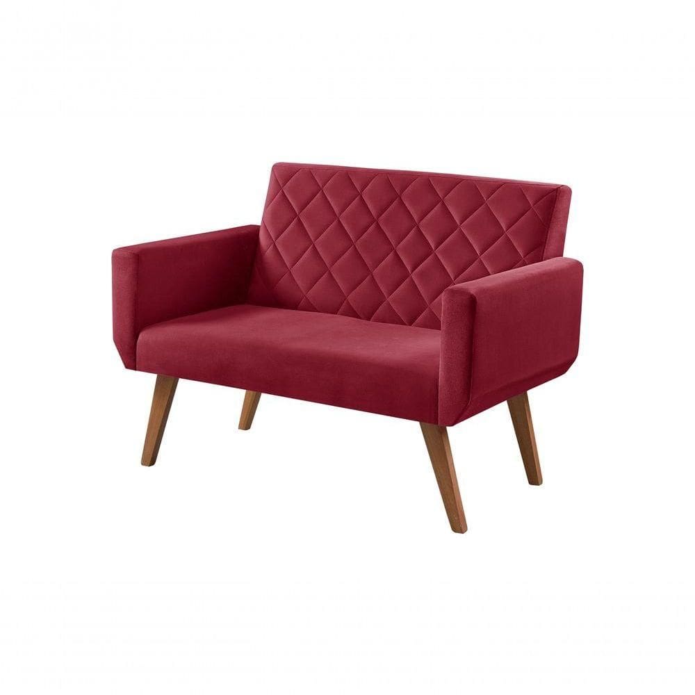 Poltrona Namoradeira 2 Lugares Anabelle Unidecor Bordô