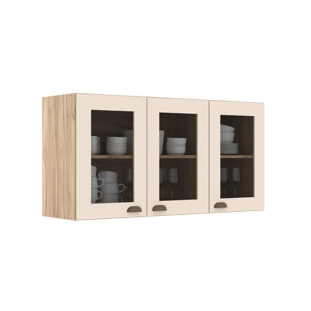 Armário Aereo 120 Cm Co11301 Veneza Carvalho Oak Cristalo Decibal