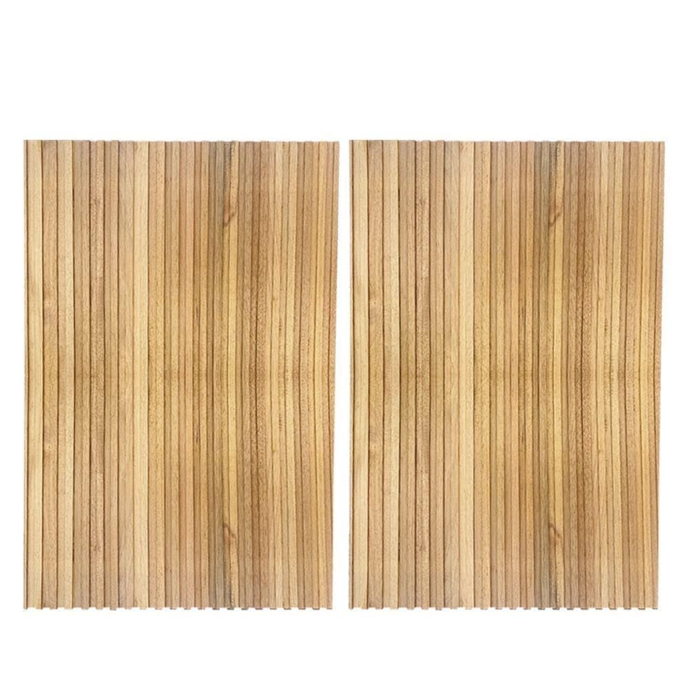 Cabeceira Esmeralda Madeira Maciça Ripada 150 X 200cm Para Cama King Size Marrom
