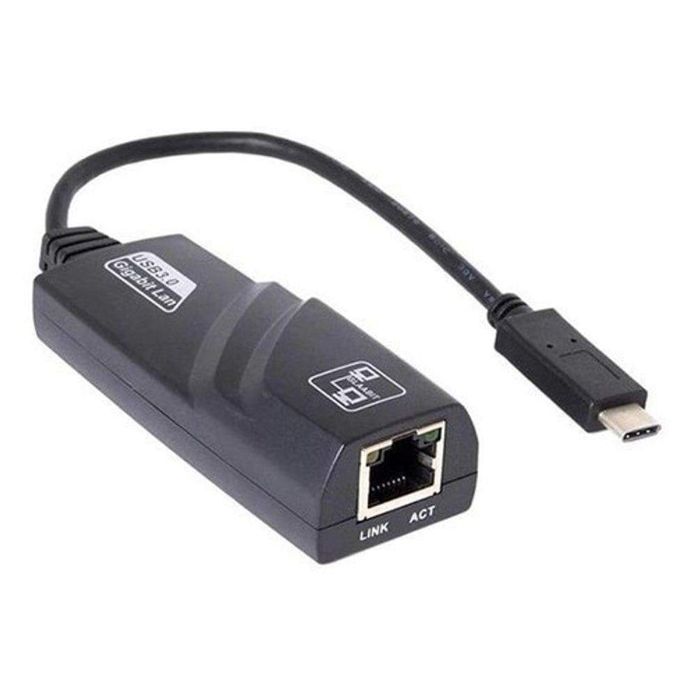 Adaptador De Rede Multilaser Wi423 Usb Tipo-c (m) X Rj45 Cor Preto