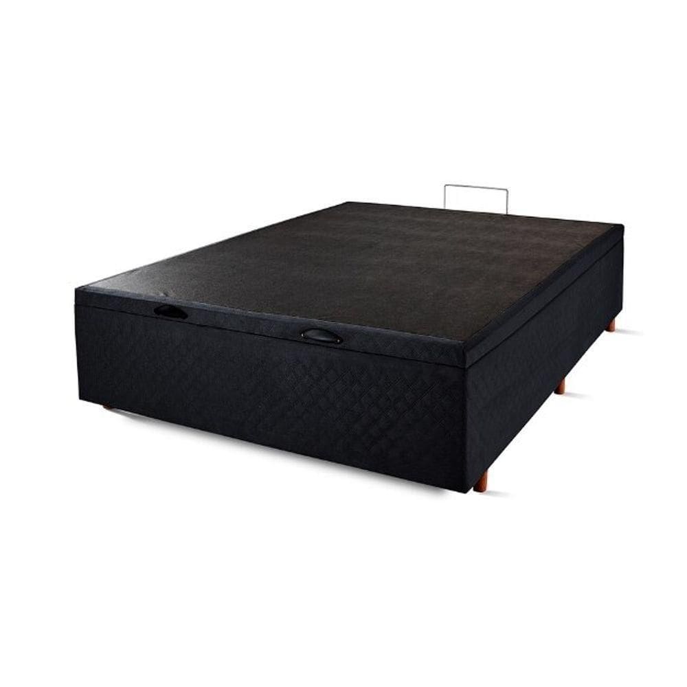 Box Bau Suede Preto Quadriculado 1,38 X 1,88 X 40