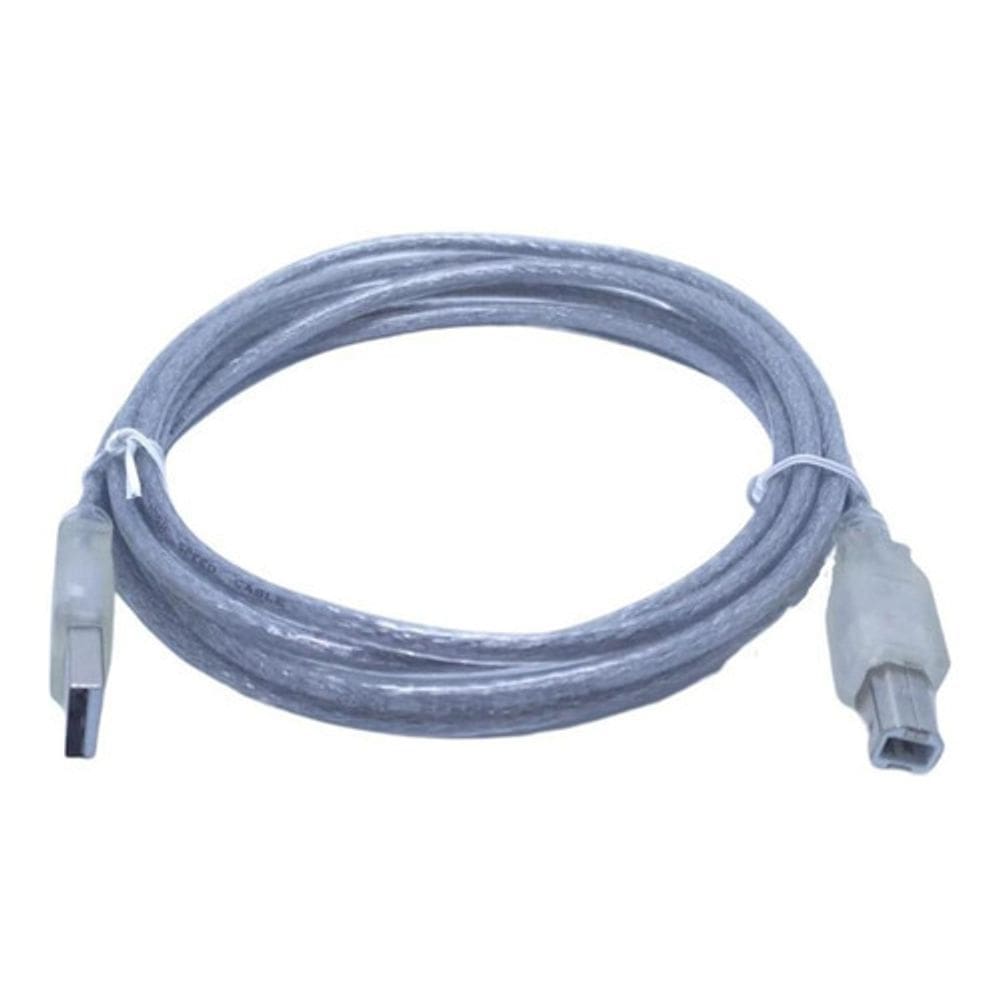Cabo Impressora Usb 2.0 A Macho X Usb 2.0 B Macho 5m Tebera Cor Cristal