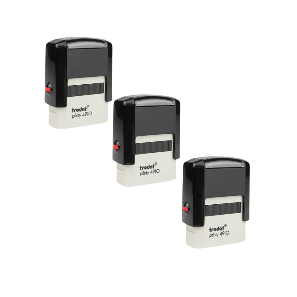 Kit 3 Carimbos Trodat 4910 Auto Profissão Médico Enfermeiro