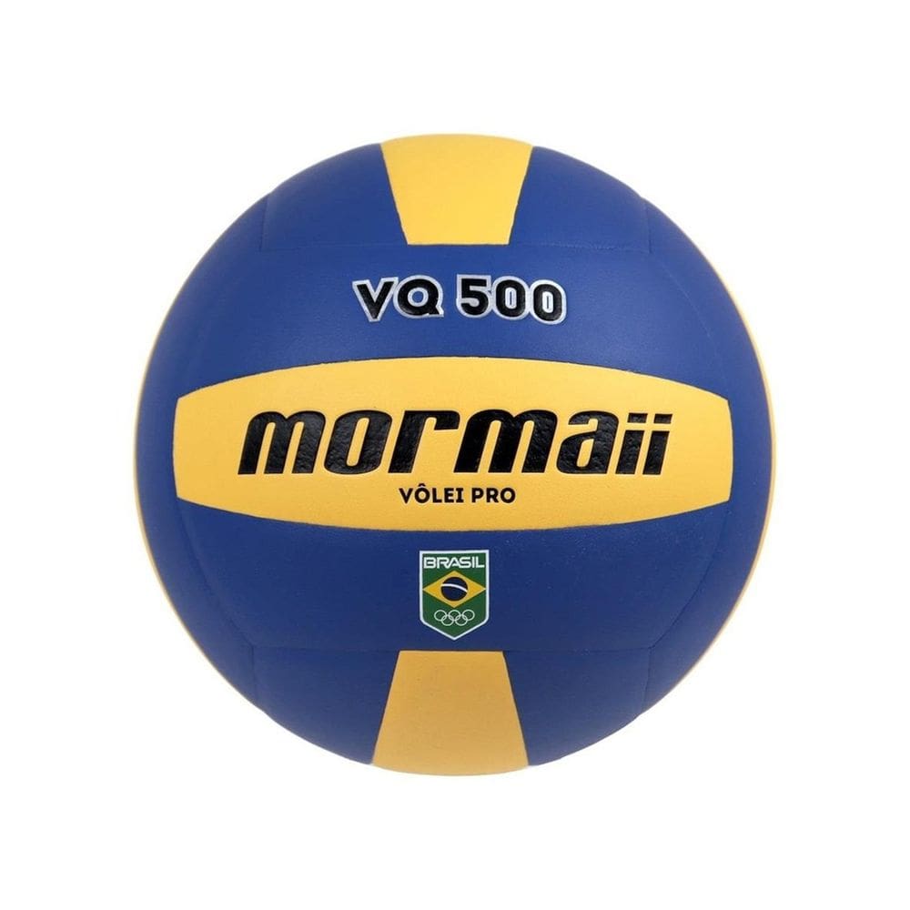 Bola Mormaii Vôlei de Quadra VQ-500 Pro COB Unissex - Azul e Amarelo