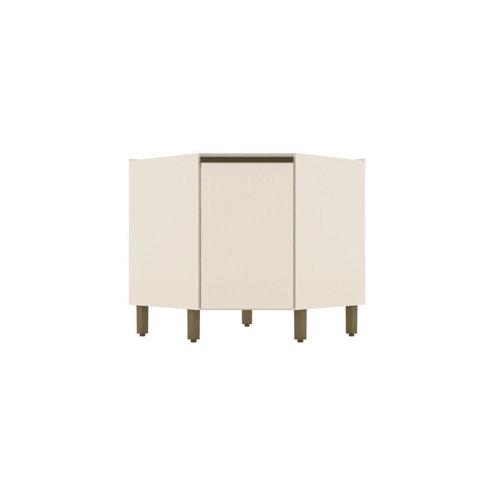 Balcão Canto Oblíquo 1 Porta Connect Henn Off White