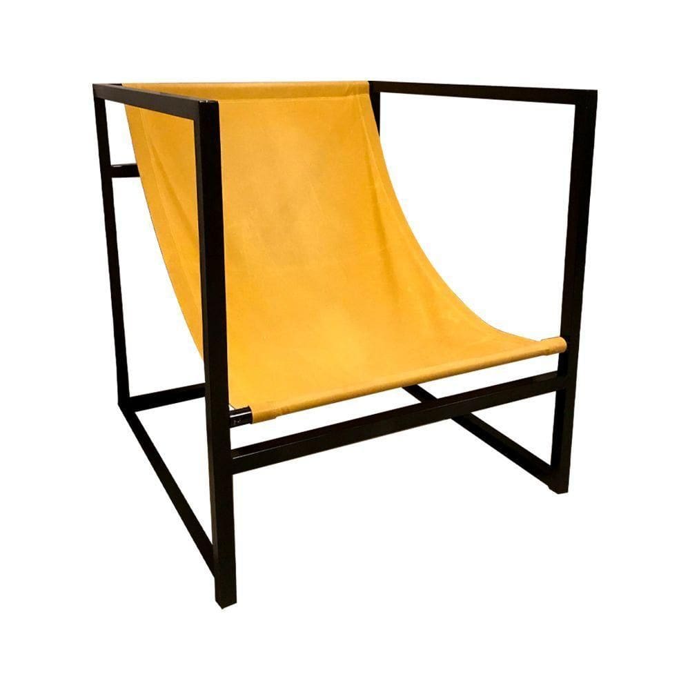 Poltrona Lucca Estilo Industrial Marrom