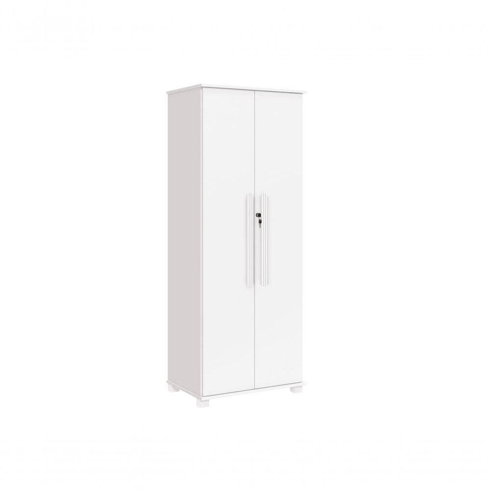 Multiuso Dallas 100% Mdf Pés Em Madeira Com Chave Branco Cor:branco