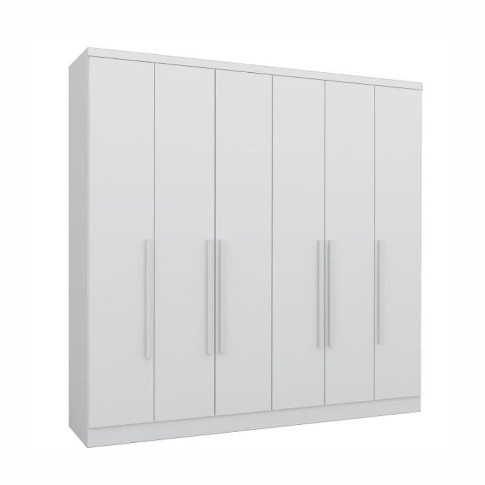 Guarda Roupa Veneza 6 Portas Tcil Branco