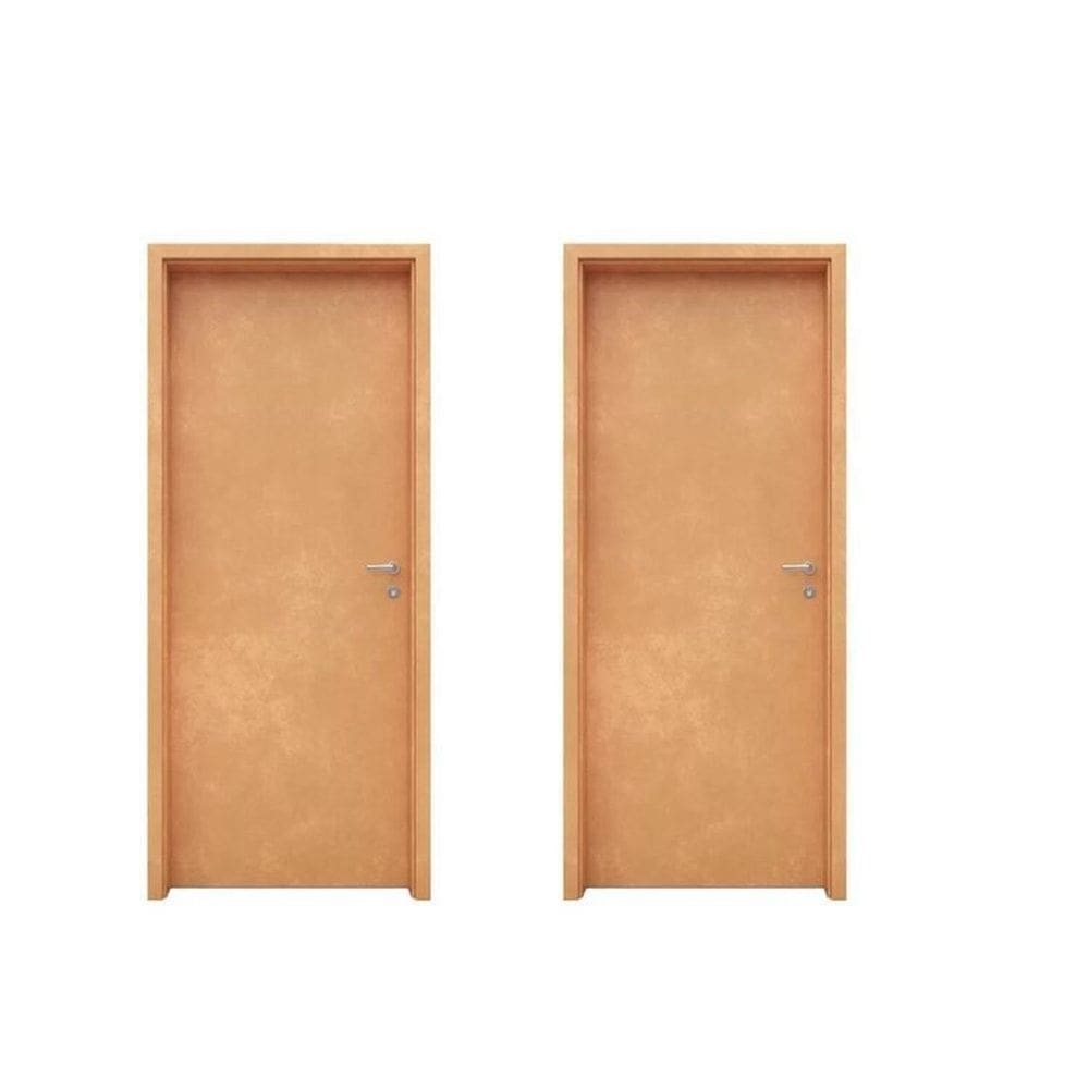 Kit com 2 Portas de Madeira 210x80cm Espessura 3,5cm Mso Eucatex Natural