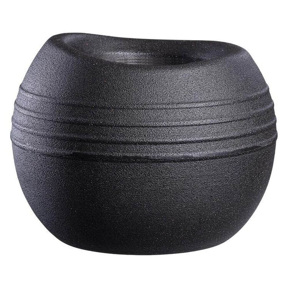 Conjunto de 10 Vasos Decorativo para Plantas Búzios Preto Preto