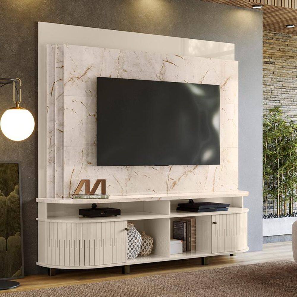 Home Theater Daytona Calacata/Off White - Madetec | Extra