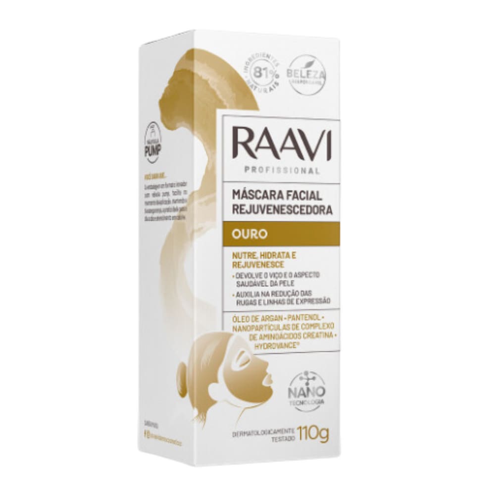 Mascara Raavi Facial Ouro 110g