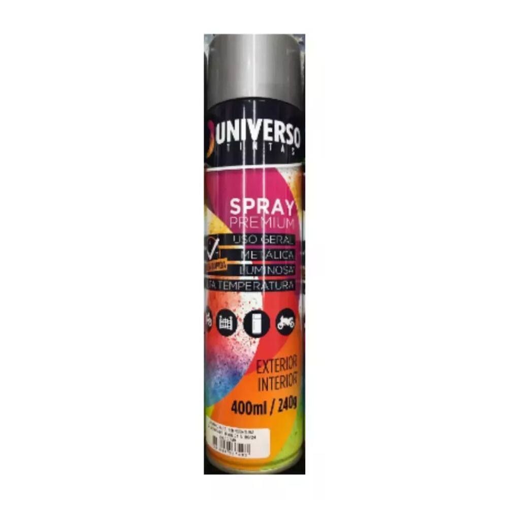 Tinta SPRAY USO Geral Aluminio Metalico 400ML Universo