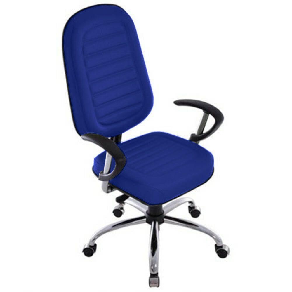 Cadeira Para Escritório Presidente Gomada Linha Blenda Azul