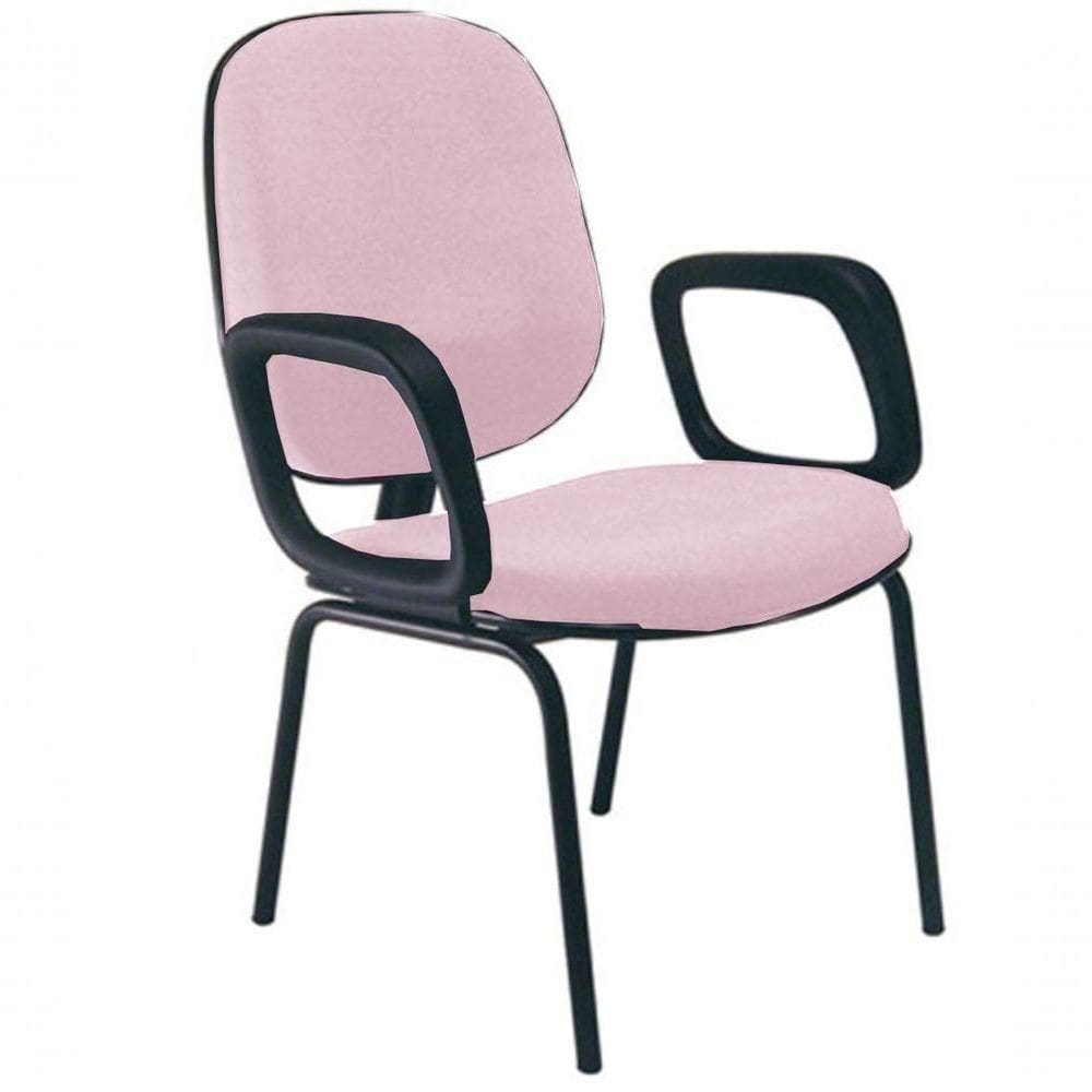 Cadeira Com Braços Diretor Para Escritório Linha Uno Rosa