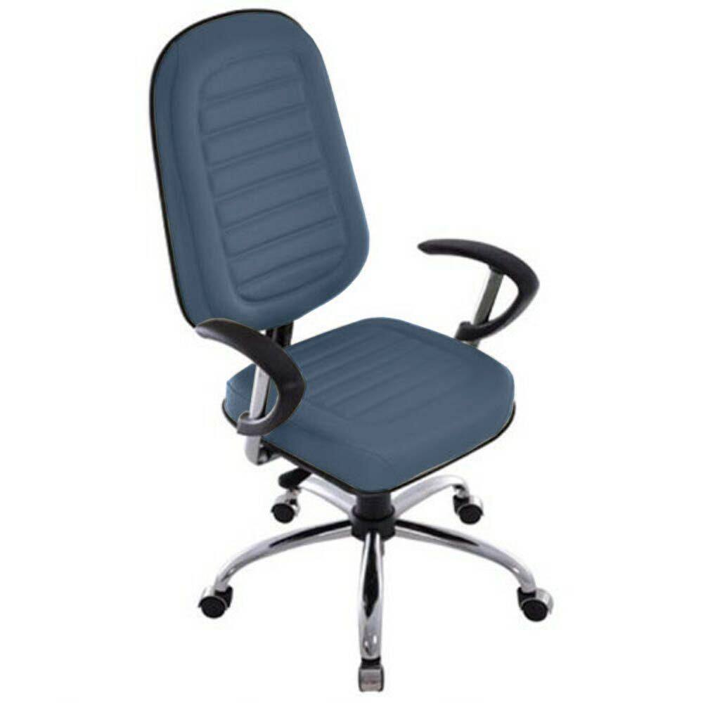 Cadeira Para Escritório Presidente Gomada Linha Blenda Azul
