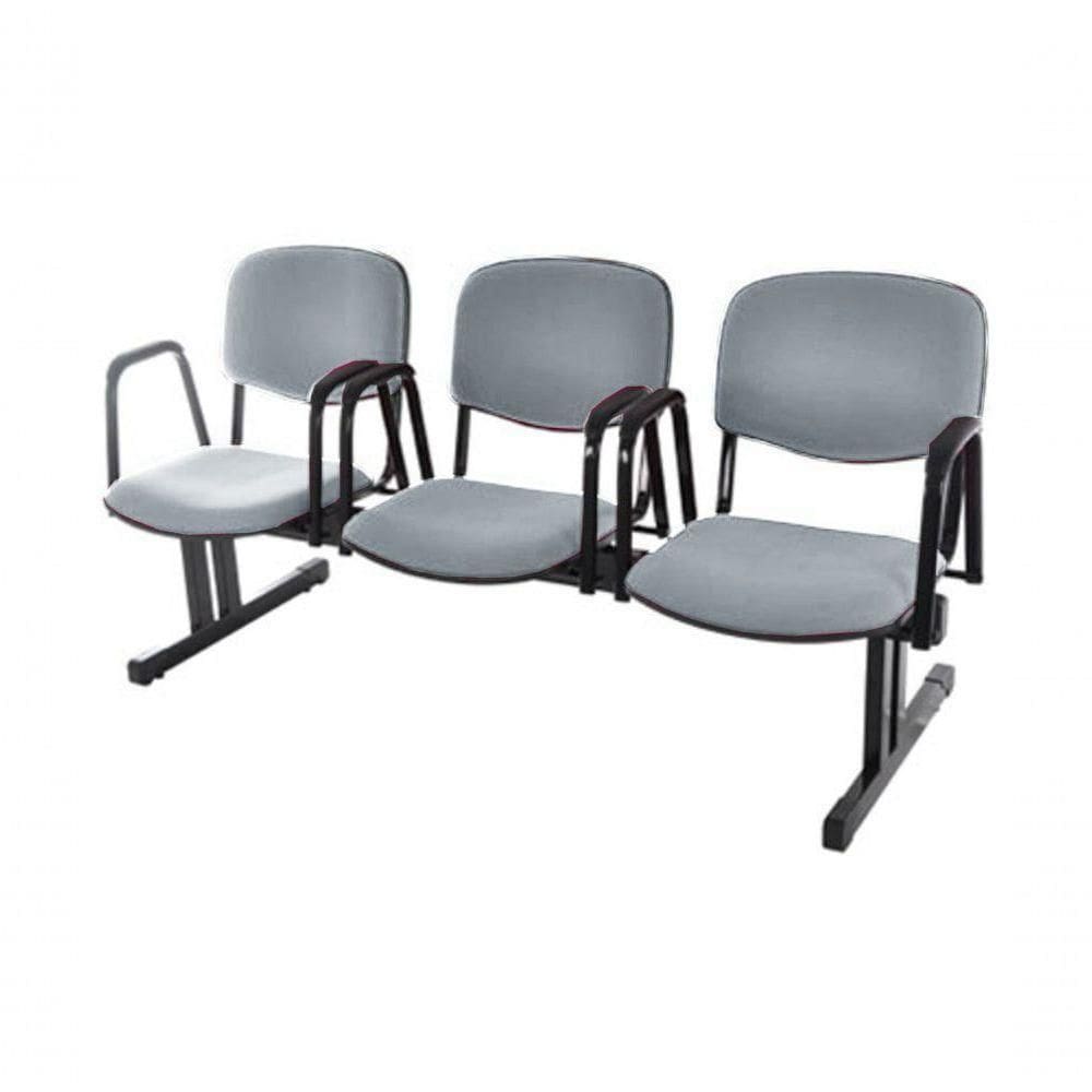 Cadeira Em Longarina Para Auditórios Linha Hotel Cinza