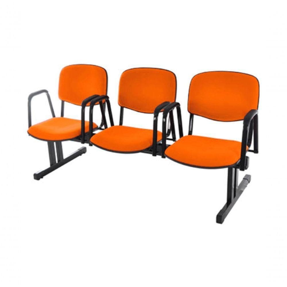 Cadeira Em Longarina Para Auditórios Linha Hotel Laranja