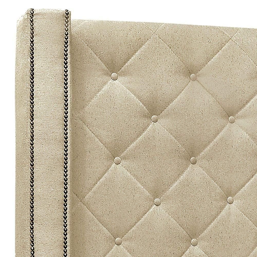 Cabeceira Casal Cama Box 140cm Louise S06 Linho Dourado - Mpozenato