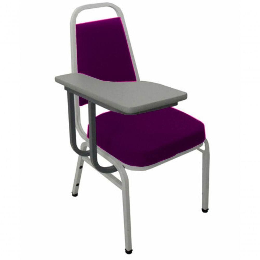 Cadeira Universitária Empilhável Linha Hotel Plus Roxo