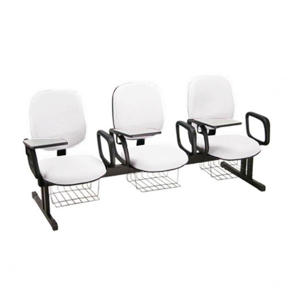 Cadeira Em Longarina Para Escolas Linha Uno Branco