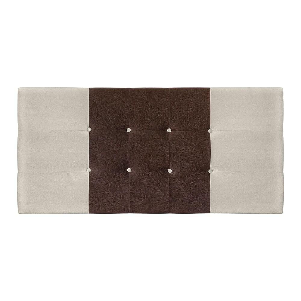 Cabeceira Casal Jbe Moveis Nina 144cm Bege/marrom Para Cama Box 138cm Decoração Quarto Cor Marrom