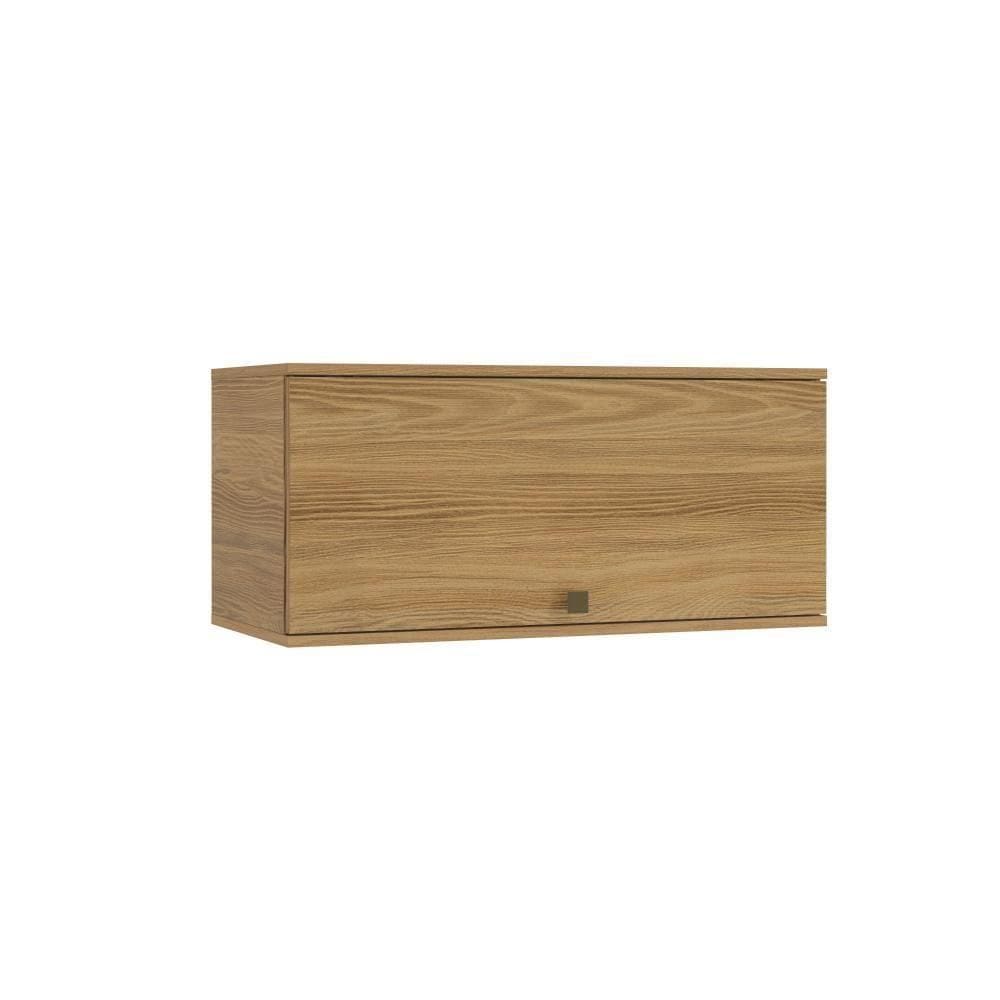Armário Aéreo Celeste Kappesberg 100% Mdf 1 Porta Basculante Nogueira 80cm