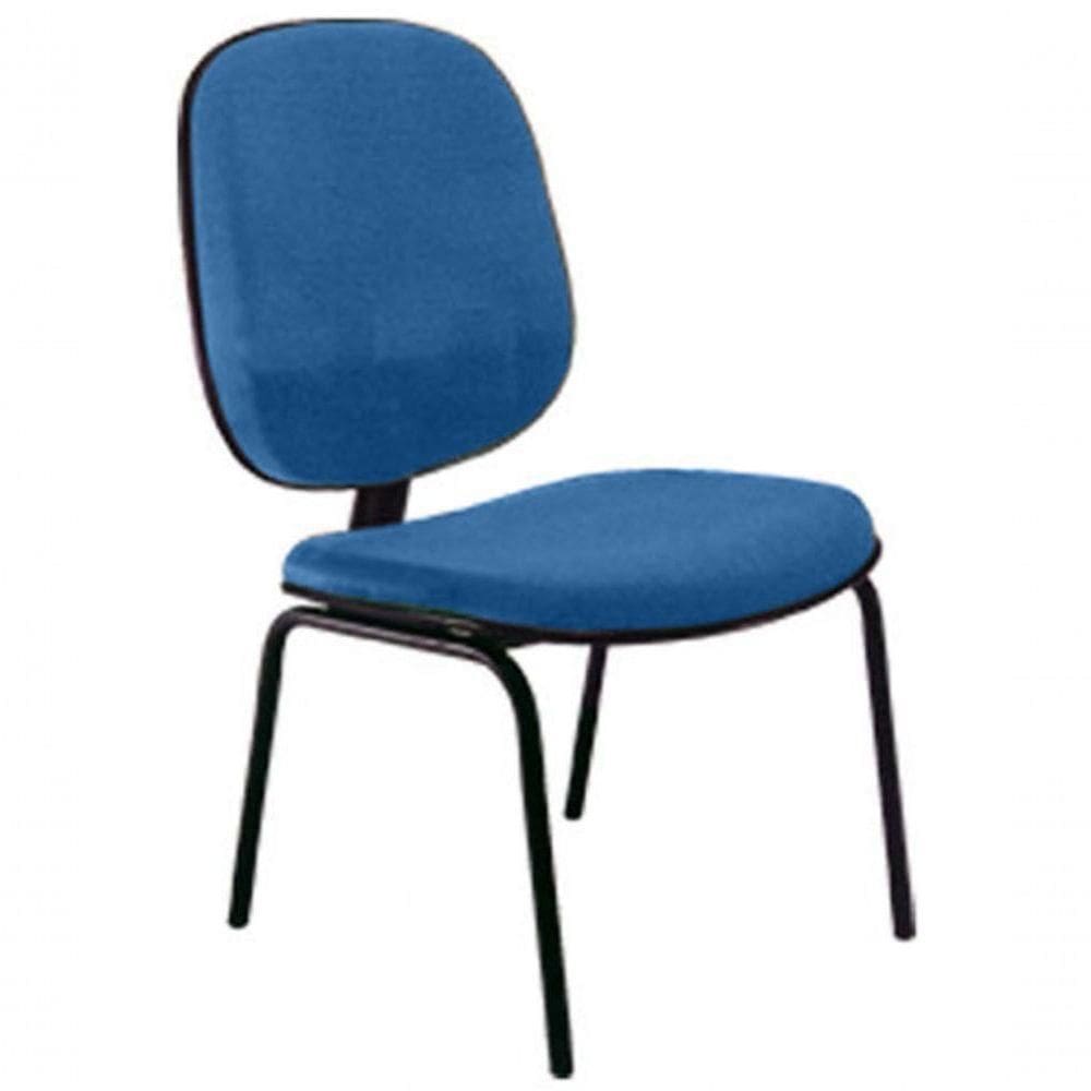 Cadeira Diretor Fixa Para Escritório Linha Uno Azul
