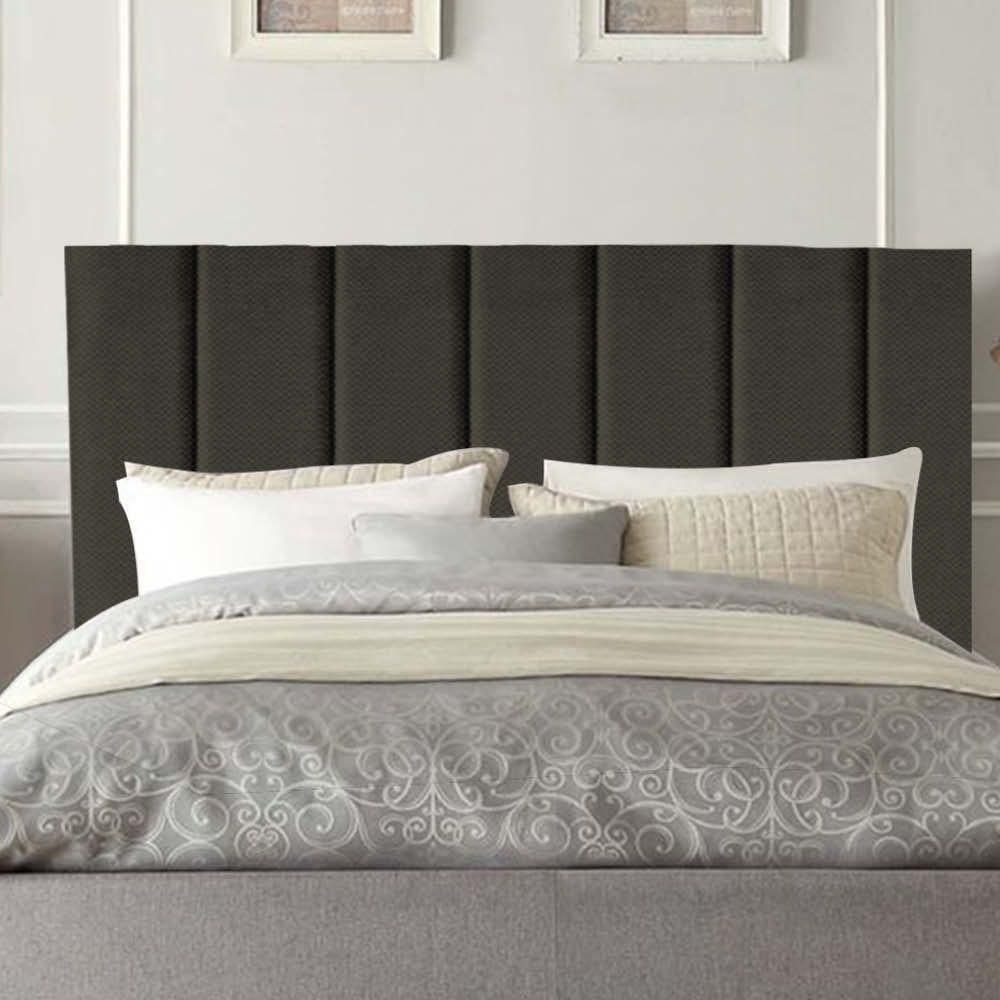 Cabeceira Carla Pé Plástico 160cm Queen Size Para Cama Box Quarto Linho Marrom - Gat Magazine