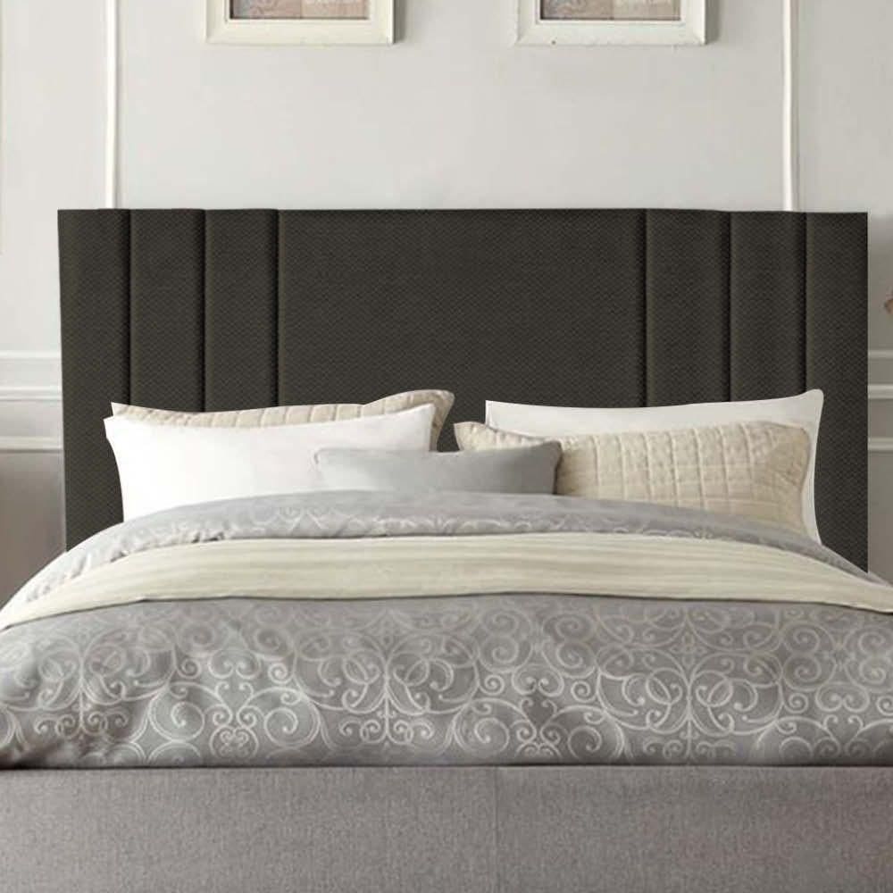 Cabeceira Estofada Grécia 140cm Casal Para Cama Box Quarto Linho Marrom - Gat Magazine
