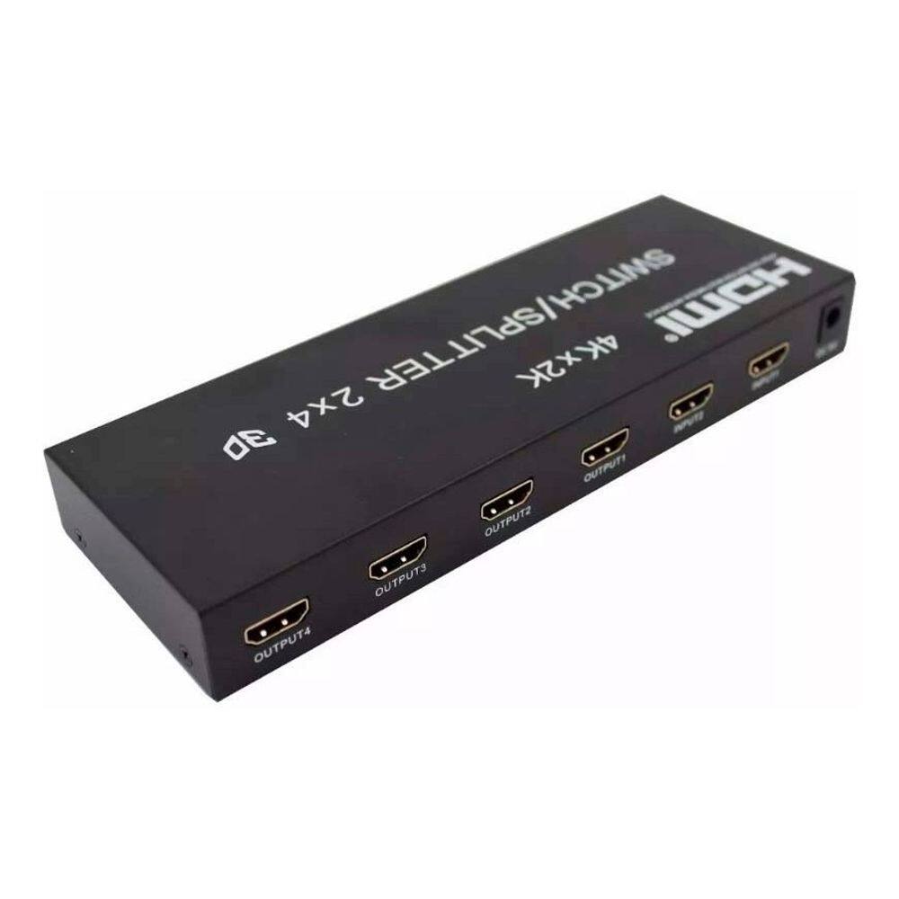 Divisor Switch E Splitter Hdmi 2x4 Hdmi 3d Full Hd Matrix