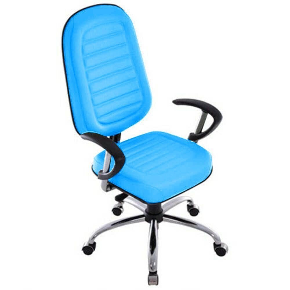 Cadeira Para Escritório Presidente Gomada Linha Blenda Azul