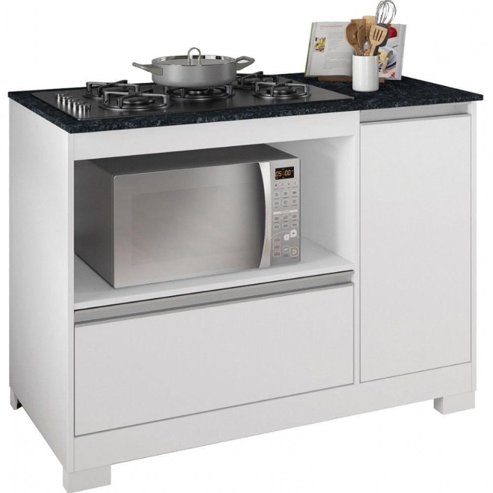 Balcão Para Fogão Notável Cooktop 5 Bocas Com Pés Nt3050 Branco/granito
