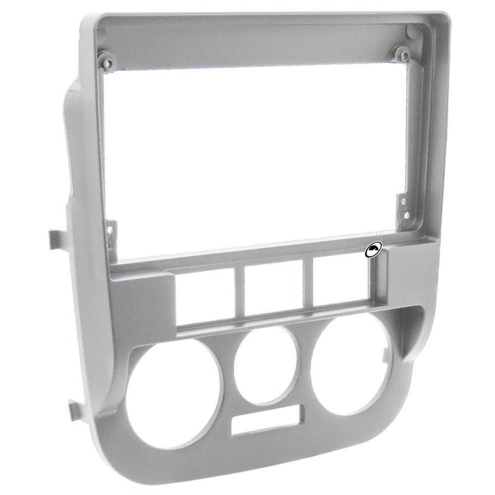 Moldura de Painel 2 Din 9" Polegadas Gol Saveiro Parati G4 Prata