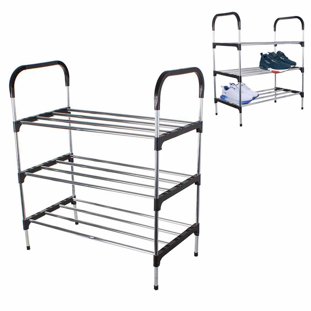 Sapateira Rack Organizador 3 andares Sapatos Tenis Calçados Multiuso Objetos Prateleiras Desmontavel Movel Casa