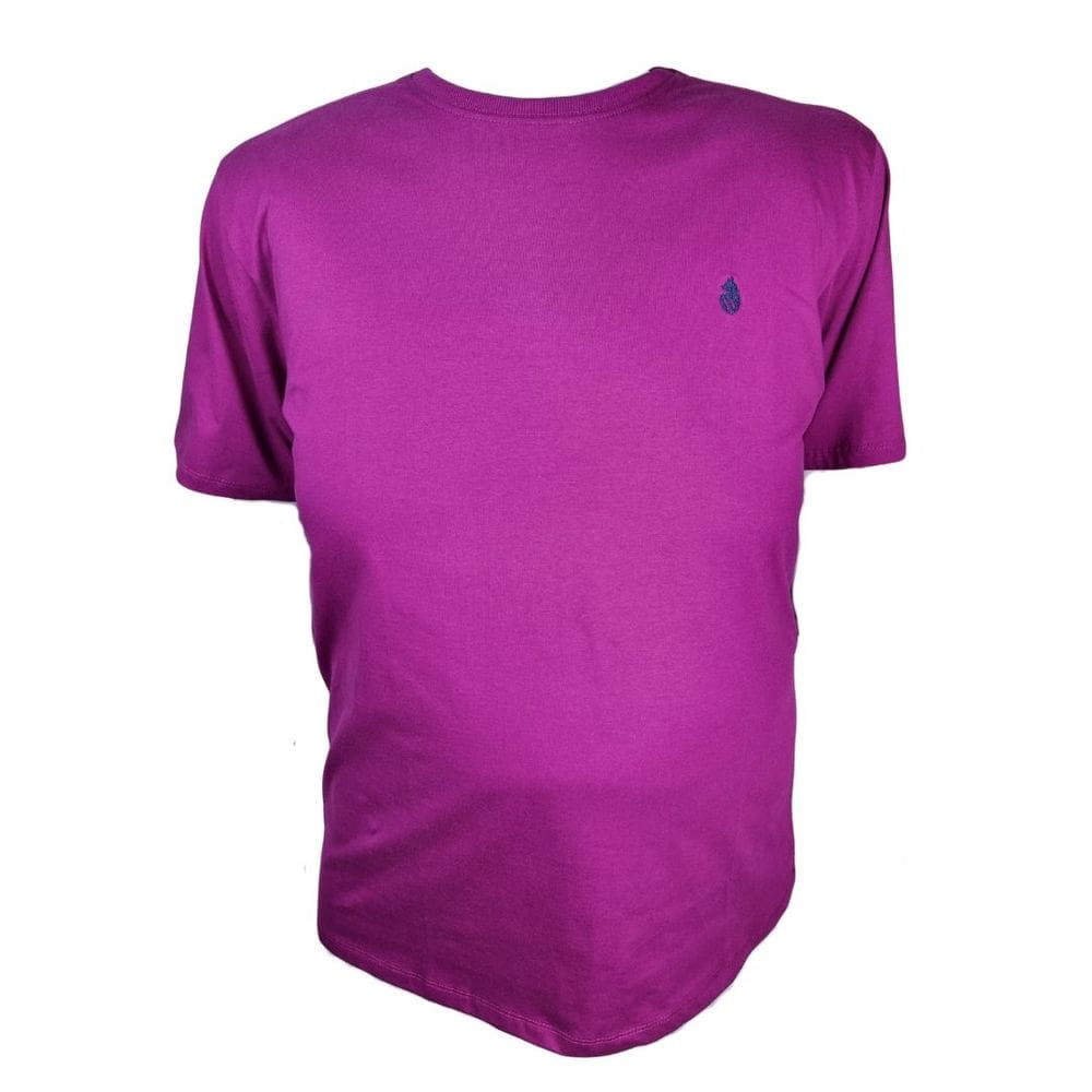 Camiseta Básica Masculina Plus Size G2 100% Algodão Pink Wolfgan