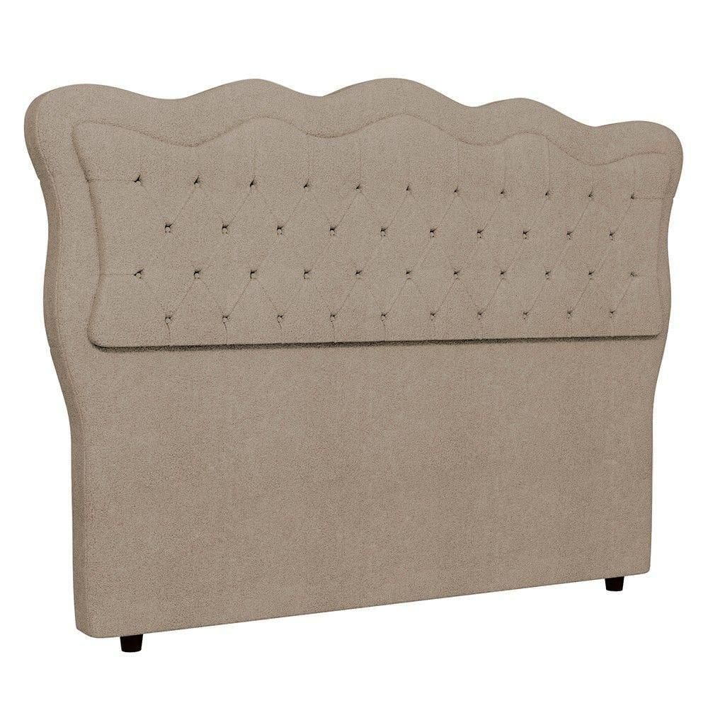 Cabeceira Casal Cama Box 140cm Oregon I02 Bouclê Capuccino Mpozenato