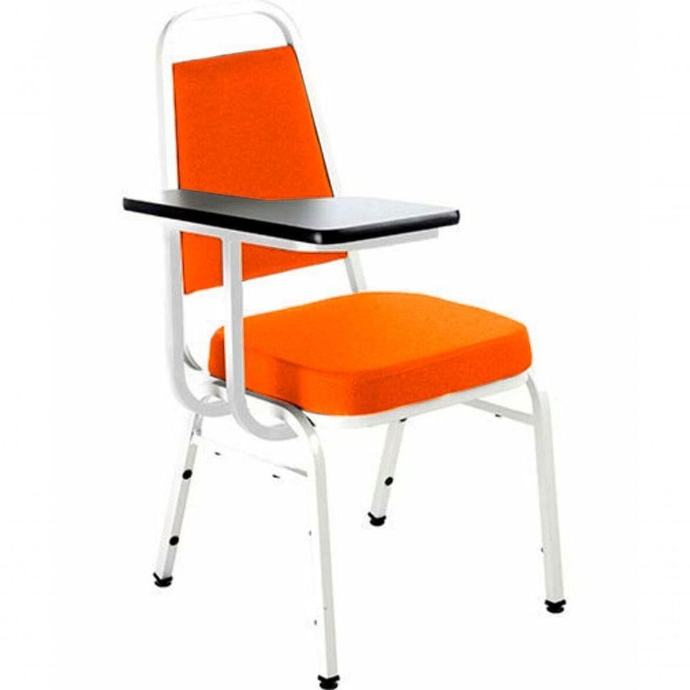 Cadeira Universitária Empilhável Linha Hotel Plus Laranja