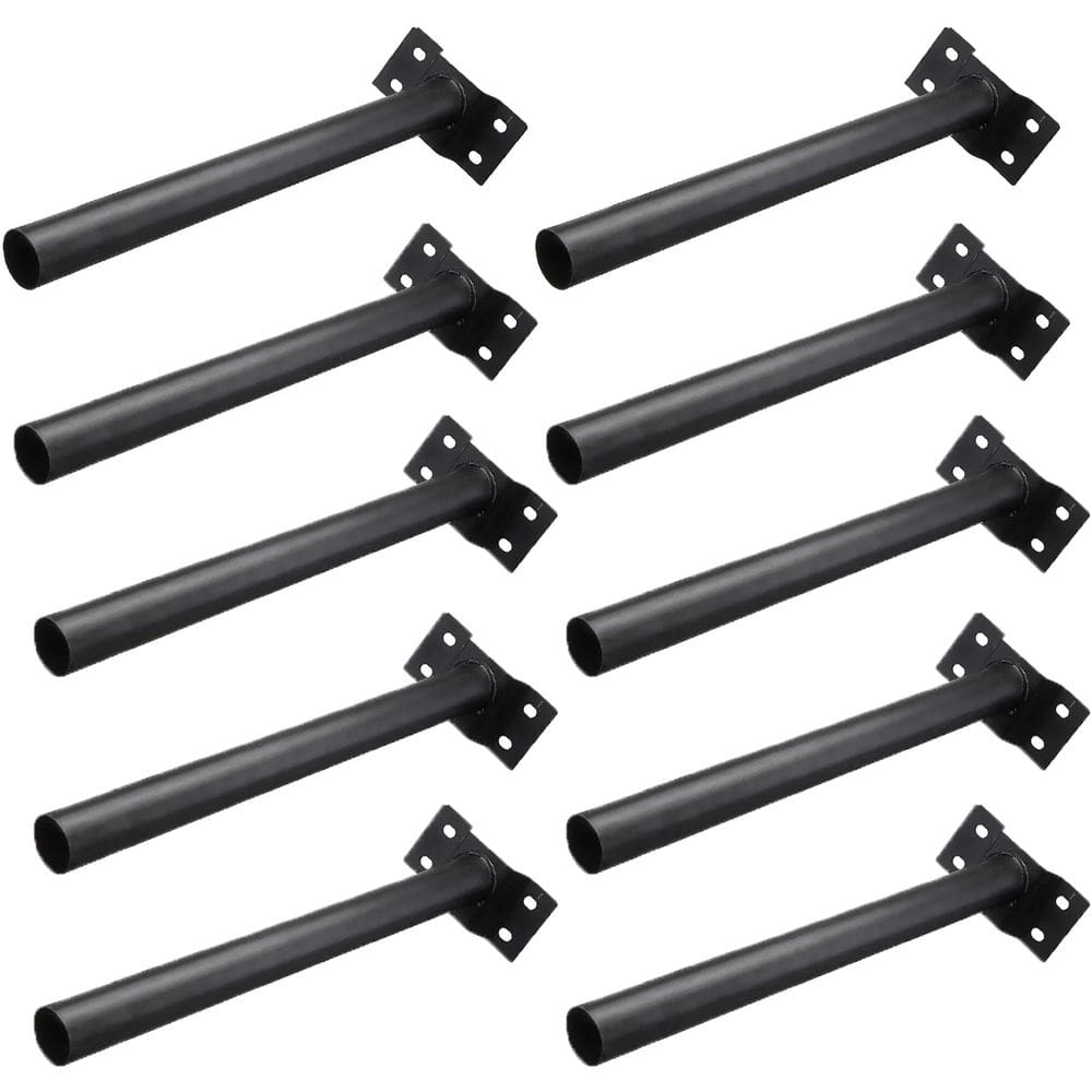 Suporte Parede Poste Luminaria Solar Kit 10 Uni Aço Pintura Eletrostatica Quintal Rua Iluminaço Segurança