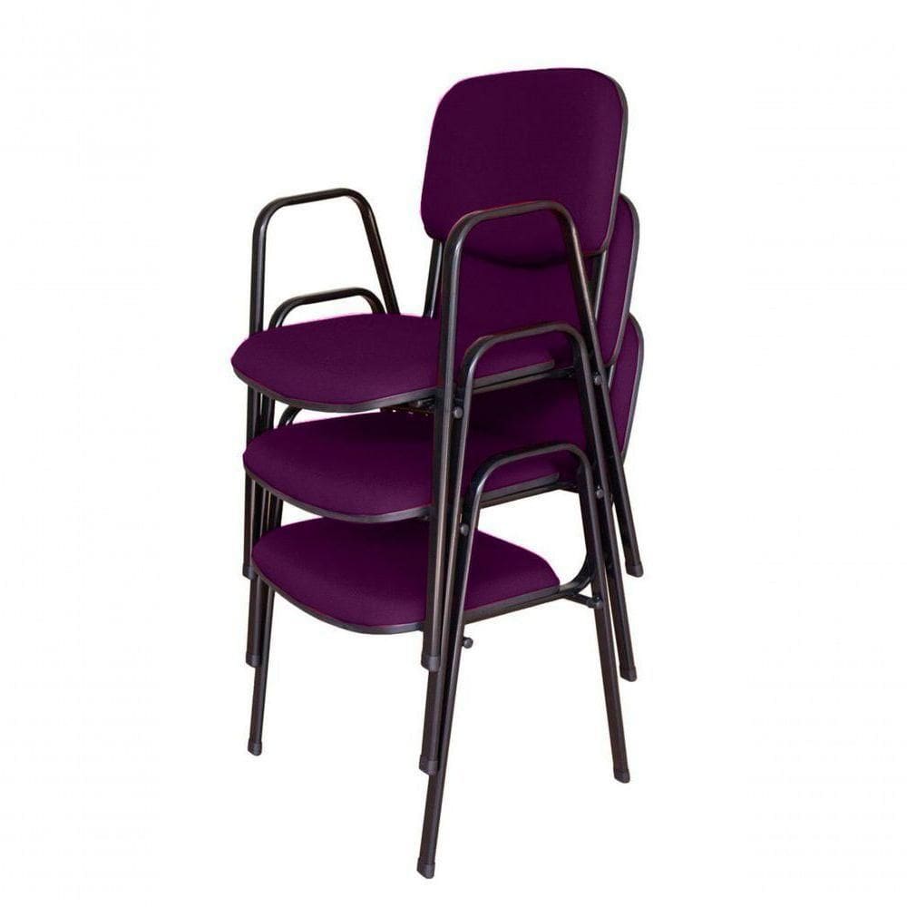 03 Cadeiras Para Auditórios Linha Hotel Auditório Roxo
