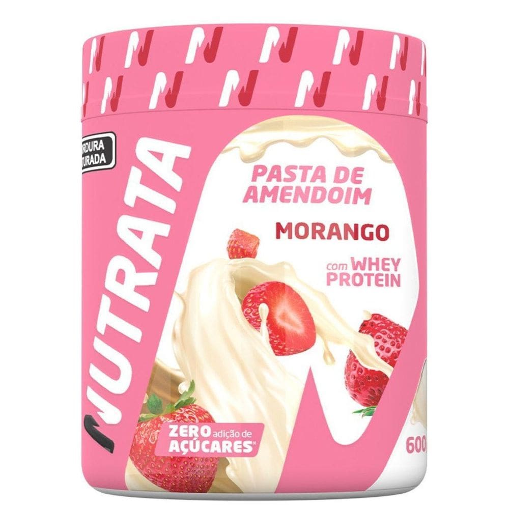 Pasta De Amendoim Com Whey Protein Nutrata 600G