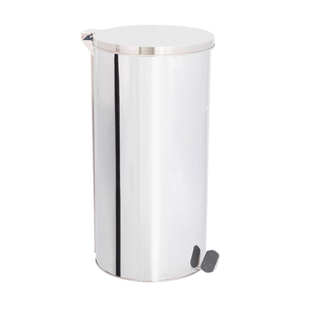 Lixeira em Aço Inox 120L Pedal Redonda