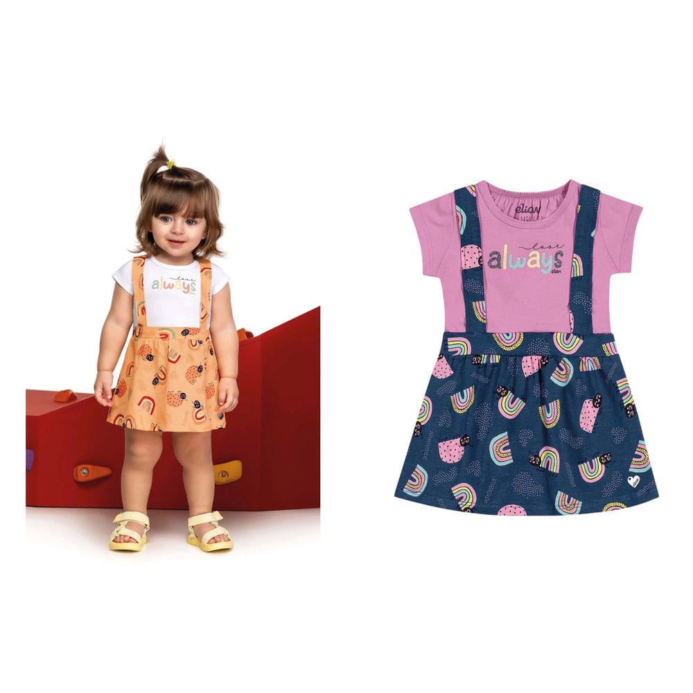 Vestido Elian Always Lilas/marinho Cód: 157