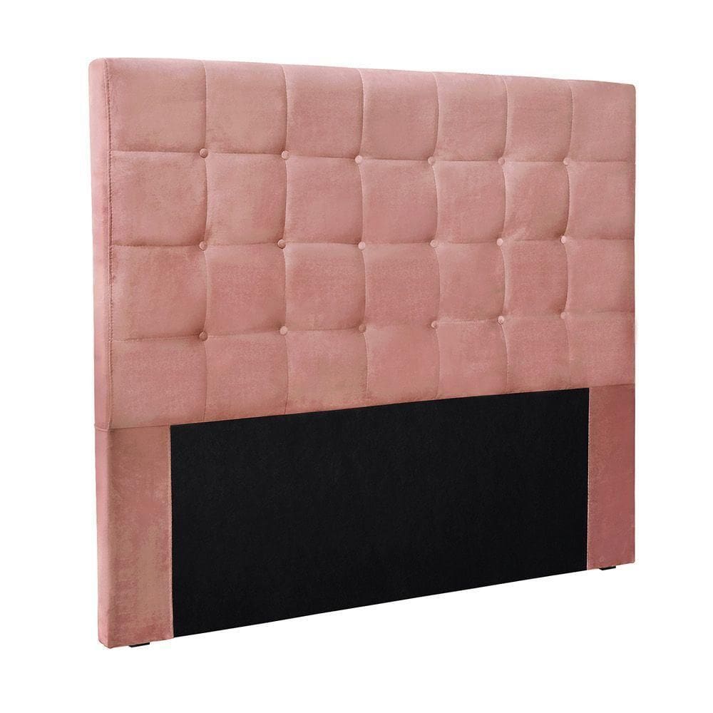 Cabeceira Cama Box Casal 140 Cm Verona Veludo Rosa S04 - D`rossi