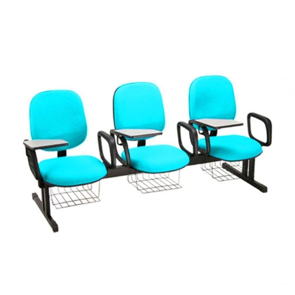 Cadeira Em Longarina Para Escolas Linha Uno Verde