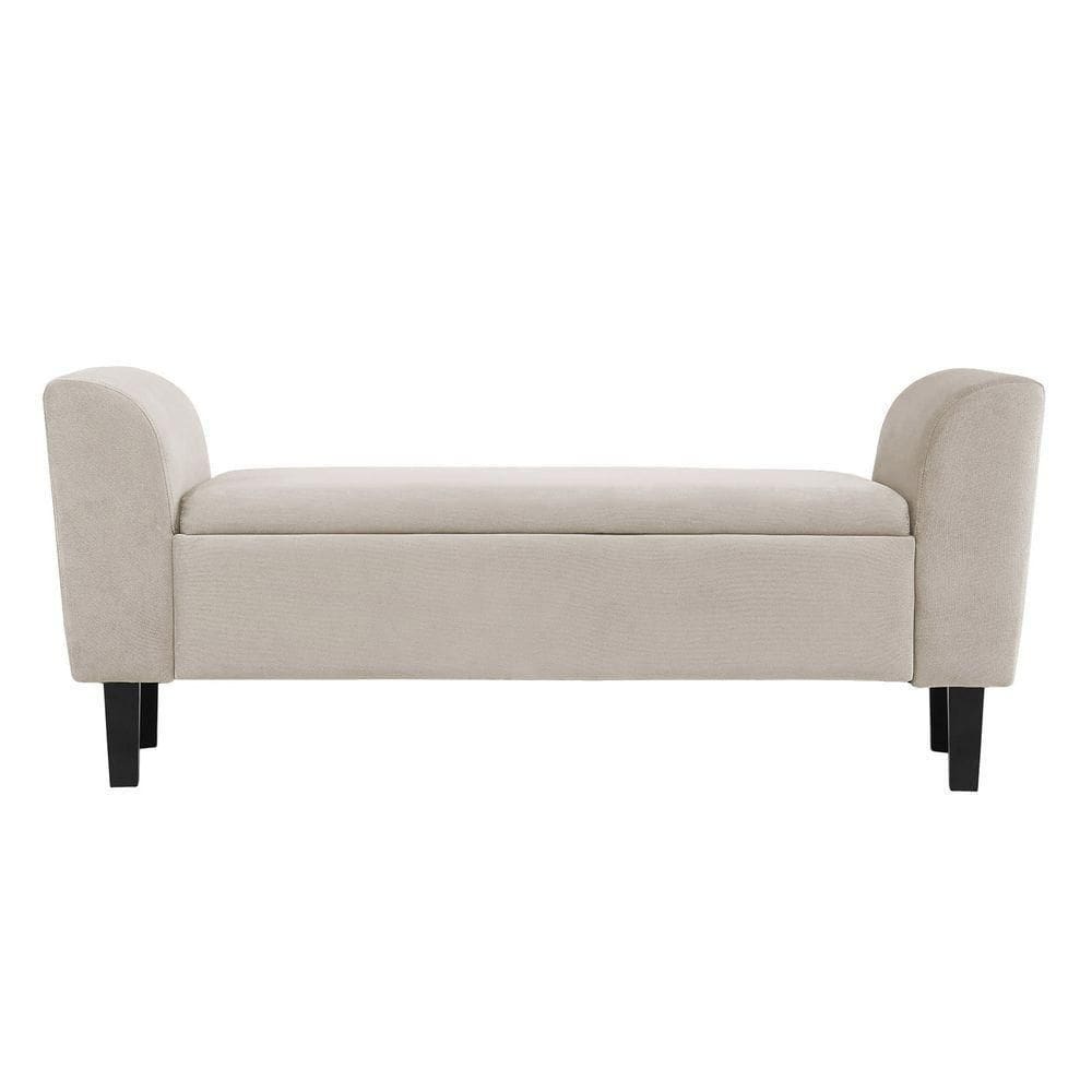 Recamier Bau Malibu 1,60m Suede Bege - Inova Decor