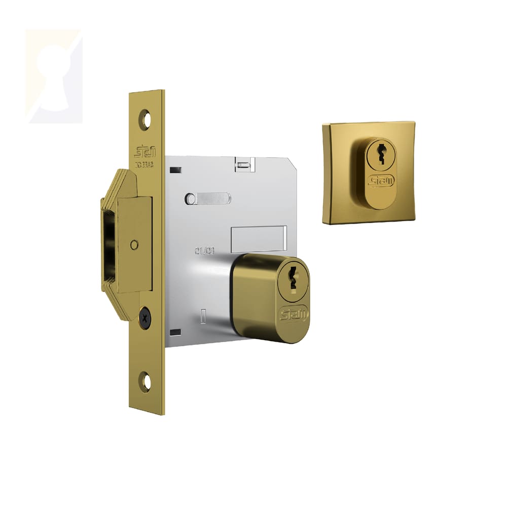 Fechadura Stam Correr/Bater Externa 1006 Dourado
