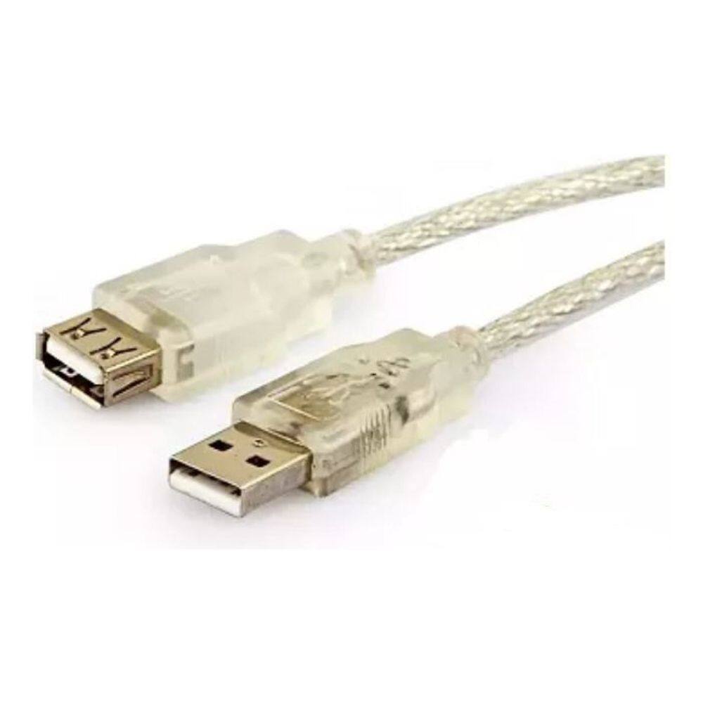 Cabo Usb 2.0 Macho X Fêmea 2m Cristal
